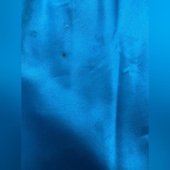 Jovani Turquoise and Black Sequined Lace Formal Gown - Picture 11 of 13